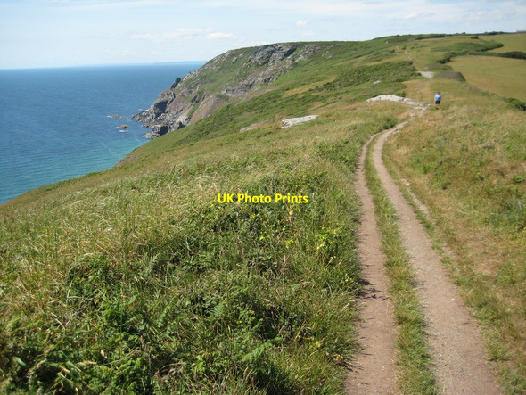 Photo 6"x4" Coast path at West Cliff Bolberry c2011
