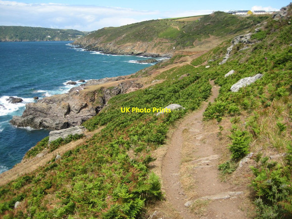 Photo 6"x4" Coast Path below Deckler's Cliff East Portlemouth c2011