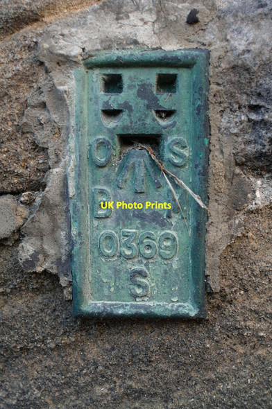 Photo 6"x4" Flush Bracket Bench Mark, Pateley Bridge Pateley Bridge c2012