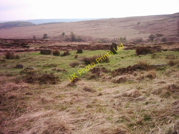 Photo 6"x4" Stone circle near Bar Brook Curbar c2005