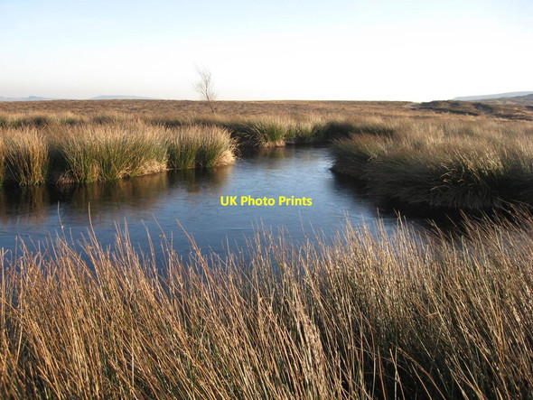 Photo 6"x4" Frozen Pond, Pockley Moor Bonfield Gill c2012