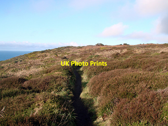 Photo 6"x4" The South West Coastal Path crossing Carn Gribba Nanquidno c2012