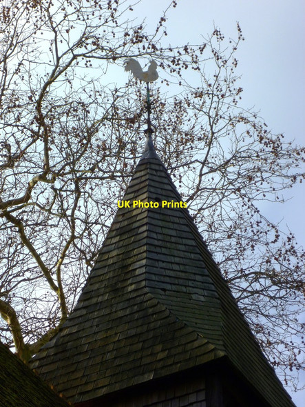 Photo 6"x4" Weathercock on Apuldram church tower Chichester c2012