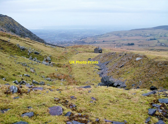 Photo 6"x4" Roadway and derelict shed at Marchlyn Quarry Dinorwic c2011