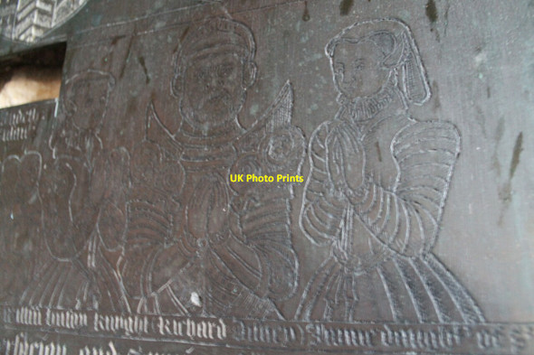 Photo 6"x4" Detail of Disney Brass, St Peter's church Norton Disney c2012