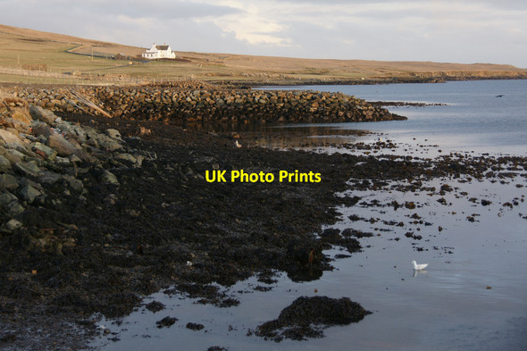 Photo 6"x4" Coastline east of Baltasound pier Baltasound c2012