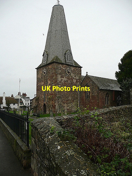 Photo 6"x4" Porlock church Doverhay c2011