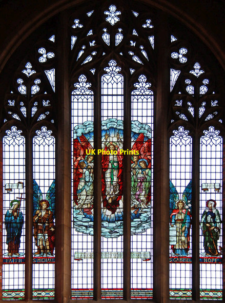 Photo 6"x4" St Luke, Ryfold Road, Wimbledon Park - Stained glass window Southfields\/TQ2573 c2012