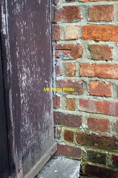 Photo 6"x4" Benchmark on Birch Cottage Appleford c2012