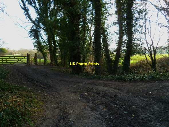 Photo 6"x4" Footpath and byway junction south of Offham Lewes c2012