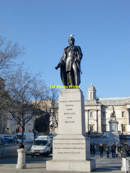 Photo 6"x4" Statue of Charles James Napier, Trafalgar Square, London, SW1 Westminster c2012
