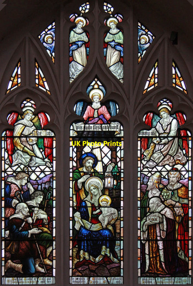 Photo 6"x4" St Michael & All Angels, Granville Road, Southfields - Stained glass window Wandsworth c2012 P1
