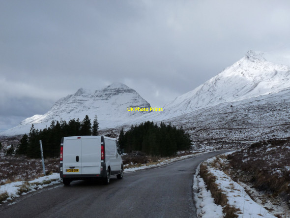 Photo 6"x4" Torridon road near Loch Clair Coulin Lodge c2010