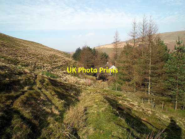 Photo 6"x4" Looking back towards Cefn Fuches farm on the path climbing Fuches Wen Ysbyty Cynfyn c2012
