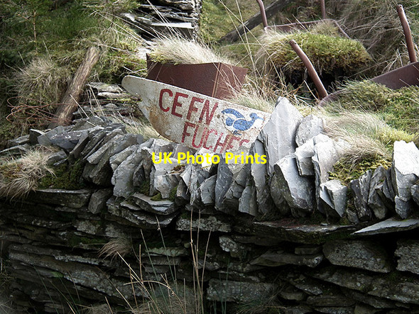 Photo 6"x4" Sign to Cefn Fuches farm Ysbyty Cynfyn c2012