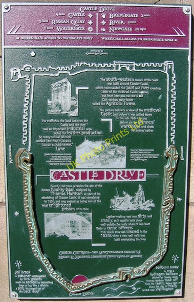 Photo 6"x4" Castle Drive Information Board Chester c2007