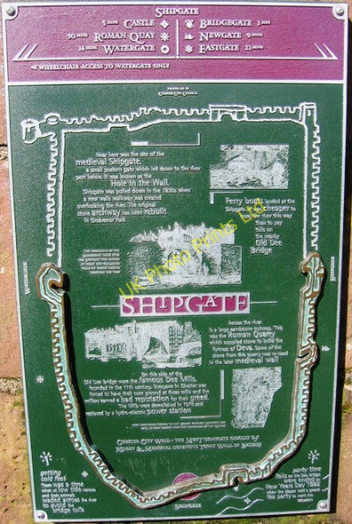 Photo 6"x4" Shipgate Information Board Chester c2007