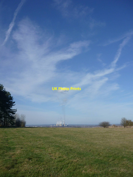 Photo 6"x4" Didcot Power Station from Churn Hill Woodway c2012