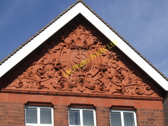 Photo 6"x4" Terracotta panel on St George's Institute Telford c2007