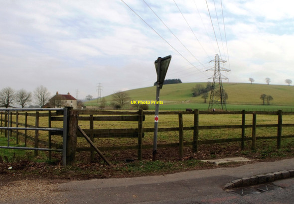 Photo 6"x4" Pylons on Manor Farm, Singleton Charlton\/SU8812 c2012