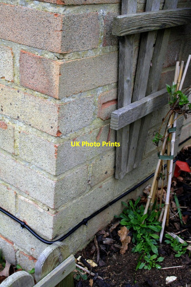 Photo 6"x4" Benchmark beside trellis, on #1 Greenfinch Close Little Heath\/SU6573 c2012