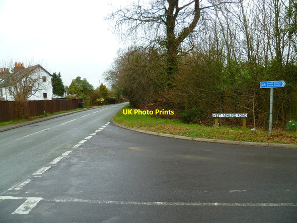 Photo 6"x4" The junction of West Ashling Road and Cheesemans Lane West Ashling c2012