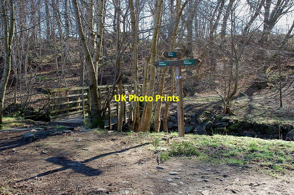 Photo 6"x4" Footbridge over the Kinnaird Burn Pitlochry c2012