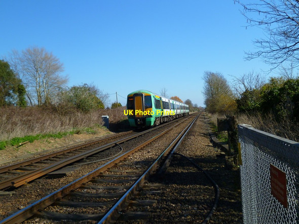 Photo 6"x4" Looking east from the rail crossing on Maypole Lane Barnham\/SU9604 c2012
