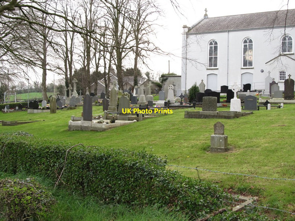 Photo 6"x4" Burial ground at St Colman's Catholic Church, Shinn Milltown\/J1436 c2012