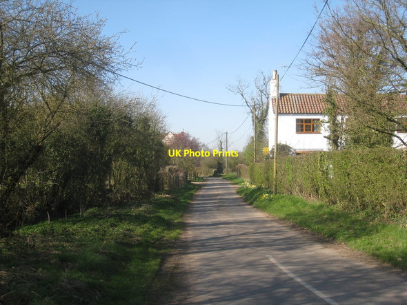Photo 6"x4" View from the junction with Common Lane Heapham c2012