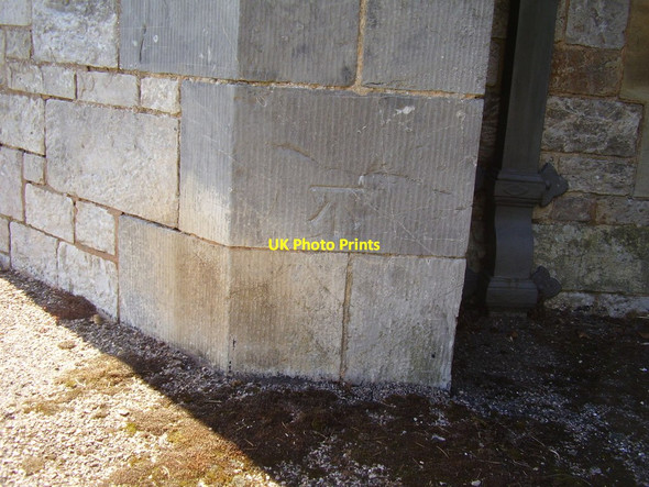 Photo 6"x4" Bench Mark on St Michael and All Angels church Exeter c2012