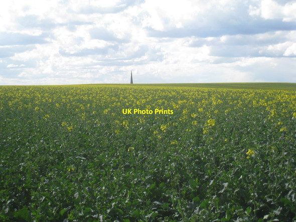 Photo 6"x4" Oilseed rape and Bottesford spire Bottesford\/SK8038 c2012