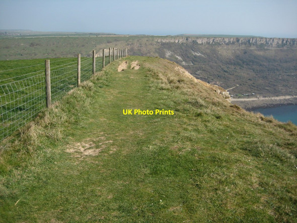 Photo 6"x4" Coast path on Houns-tout cliff Kingston\/SY9579 c2012