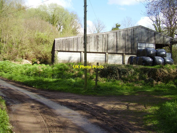 Photo 6"x4" Barn and silage bales at Cawley's farm Ottery St Mary c2012