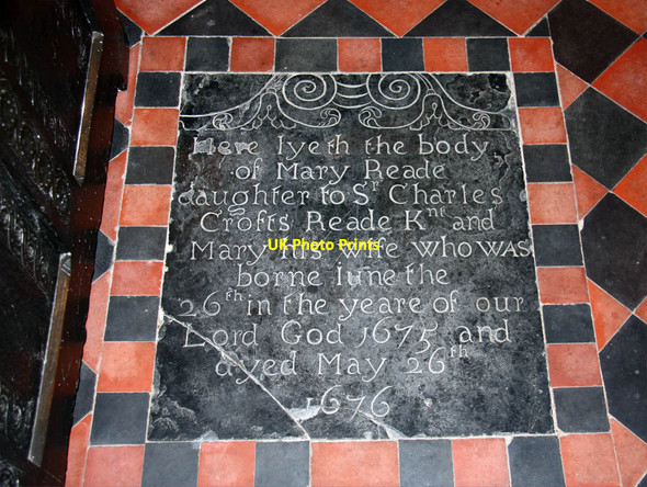 Photo 6"x4" St Peter & St Paul, Bardwell - Ledger slab Bardwell c2012