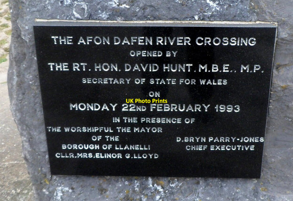 Photo 6"x4" Plaque detail, Afon Dafen River Crossing, Llanelli Llanelli c2012
