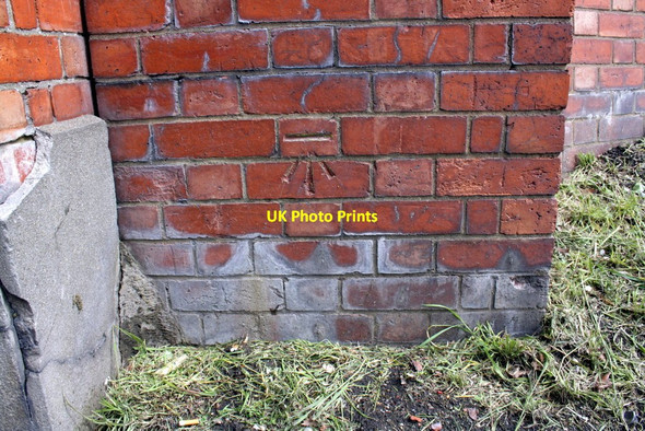 Photo 6"x4" Benchmark on Chigwell Lane railway bridge Loughton\/TQ4396 c2012