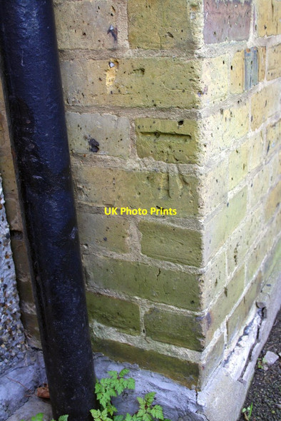 Photo 6"x4" Benchmark on #37 Colson Road Loughton\/TQ4396 c2012