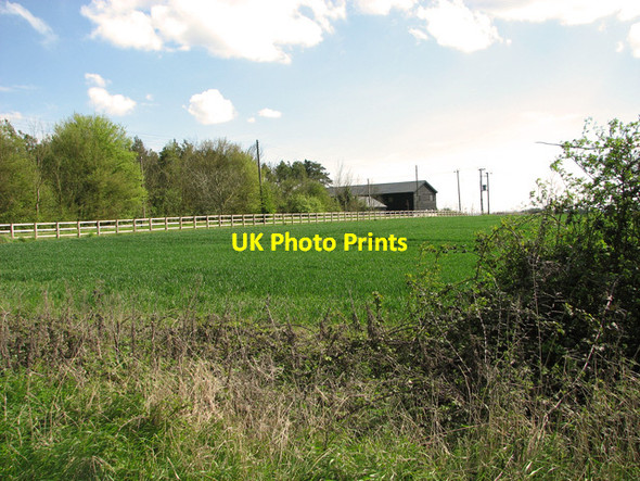 Photo 6"x4" View towards Hundon Hall Barn Babel Green c2012