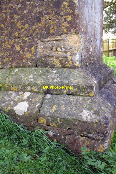 Photo 6"x4" Benchmark on tower buttress of St Andrew's Church Wantage c2012