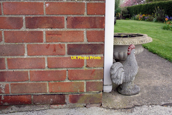 Photo 6"x4" Benchmark on #1 The Greenway Ardington Wick c2012