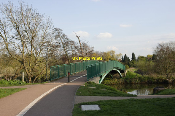 Photo 6"x4" Footbridge, St Nicholas Park Warwick c2012