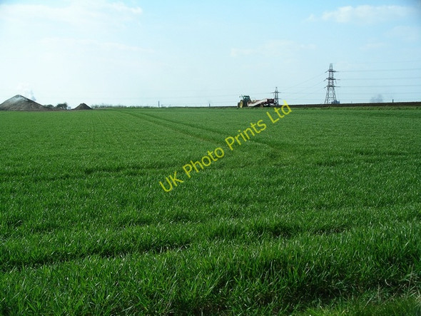Photo 6"x4" Farmland with tractor Broughton\/SE9608 c2007