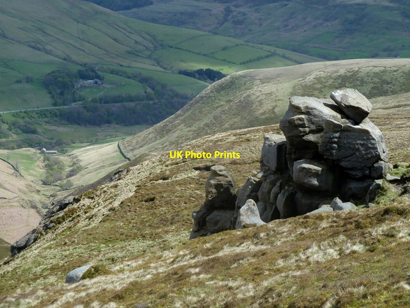 Photo 6"x4" Rock formation below the Blackden Edge path (2) Grindsbrook Booth c2012