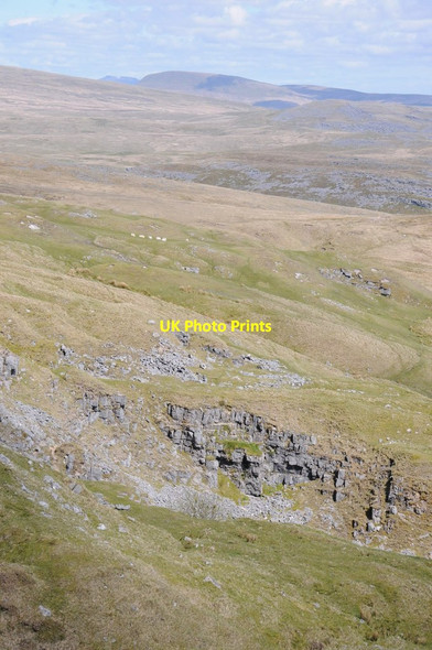 Photo 6"x4" Old quarry workings on Foel Fraith Carnfadog c2012