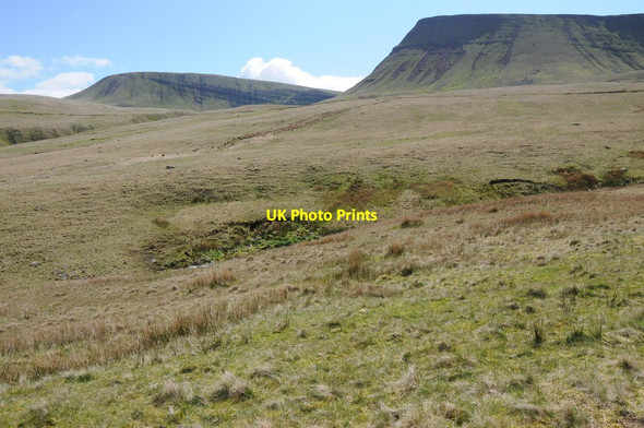 Photo 6"x4" Fan Foel, and Bannau Sir Gaer  Afon Sychlwch c2012