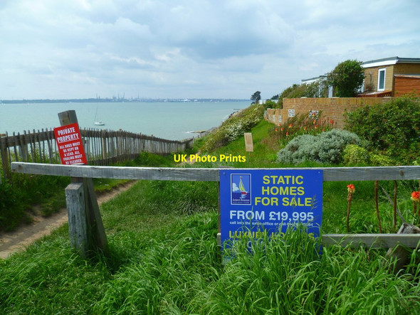 Photo 6"x4" Entrance to Silver Breezes Holiday Park Hook Park c2012
