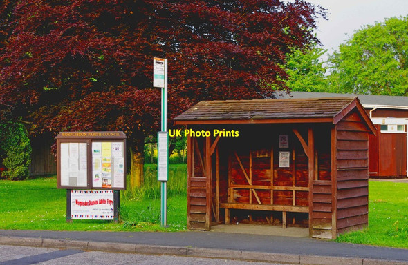 Photo 6"x4" Notice board, bus stop and bus shelter, Jacobs Well Road, Jacobs Well Sutton Green\/TQ0054 c2012
