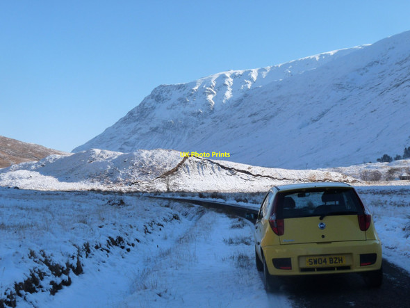 Photo 6"x4" Glen Etive in winter Dalness\/NN1651 c2010