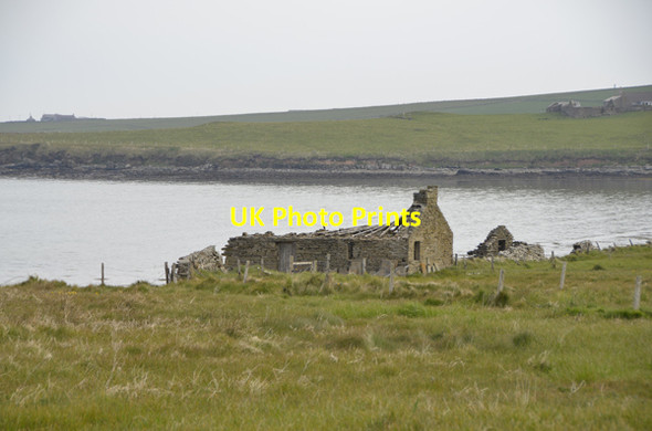 Photo 6"x4" Collapsed Building - coastal erosion Burroughston c2012